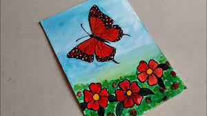 Maybe you would like to learn more about one of these? Easy Butterfly And Flower Scenery Drawing Painting Tutorial For Beginners How To Paint Butterfly Youtube