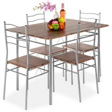 Find the dining room table and chair set that fits both your lifestyle and budget. Best Choice Products 5 Piece Wooden Kitchen Table Dining Set W Metal Legs 4 Chairs Target
