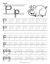 Free Printable Tracing Letter P Worksheet Letter P Worksheets Letter Tracing Printables Writing Practice Worksheets
