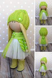 Tilda Doll Green Doll Unique Doll Soft Doll Poupee Fabric Doll Handmade Doll Textile Doll Rag Doll Baby Doll Cloth Doll Munecas By Olga G In 2021 Soft Dolls Dolls Handmade