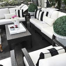 How To Create The Ultimate Outdoor Space Jillian Harris White Patio Furniture Black Patio Furniture Black Outdoor Furniture