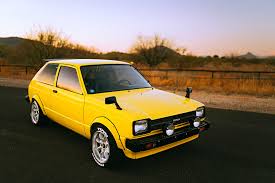 All models were at least 18 years old when they were photographed. 1981 Toyota Starlet Kp61 The Angry Duckling