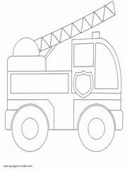 Share your page with friends and family. Vintage Fire Truck Coloring Page Coloring Pages Printable Com