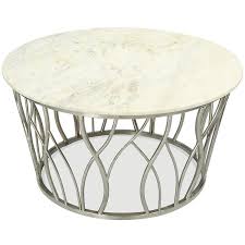 Thoughtful product development and design brings you a marble top coffee table with study interlocked legs that can handle its own substance. Riverside Furniture Ulysses 36 Round Marble Top Coffee Table In White 53702