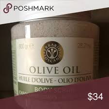 Sold Olive Oil Body Scrub By Erbario Bonus Body Oil Body Scrub Home Fragrances