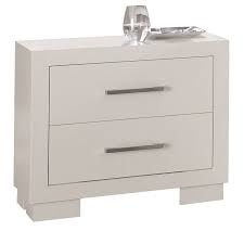 This classic white rectangular nightstand has clean, crisp lines plus a deep drawer and lower shelf for ample storage. Modern Nightstands Jess White Nightstand Eurway Furniture