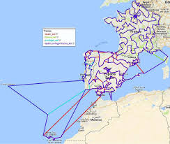 Spain rail travel map european rail guide. Exact Solution For The France Portugal Spain Tsp Instance 6 8 Download Scientific Diagram