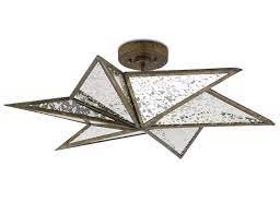 Building a star ceiling optic light. Antiqued Mirror Star Semi Flush Mount Mecox Gardens