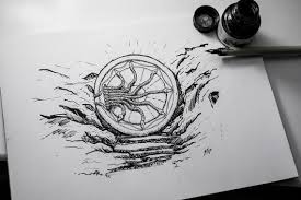 the chamber of secrets illustration print wall art etsy in 2022 harry potter tattoos chamber of secrets secret tattoo