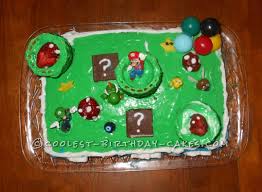 Some of the super mario cake ideas include edible cake images, a super mario cake pan, fondant cakes, mario mushroom cakes and more. Cool Mario Themed Cake For 6 Year Old Boy