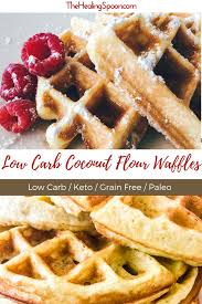 Lowcarb Coconut Flour Waffles Keto Coconut Flour Waffles Low Carb Waffles Waffle Recipe Healthy