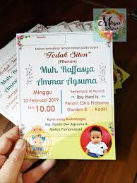 Backdrop tedak siten tema biru sho cantik background banner tedak siten jual sticker tedak siten kotak 1 banner ultah backdrop. Undangan Tedak Siten Word Radea