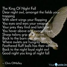 Check spelling or type a new query. The King Of Night Fall De Quotes Writings By Chris Omalley Yourquote