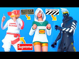 Fortnite etoile de combat semaine 9 saison 8. I Recreated Popular Clothing Brands On Fortnite Skins Supreme Fish Stick Off White Adidas Youtube