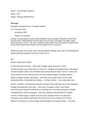 Nov 11, 2019 · note : Tugas B Indo Hal 130 Docx Nama Ahmad Rafi Dwitama Kelas Ix E Mapel Bahasa Indonesia Kegiatan 6 Pertanyaan Telaah 1 Dapatkah Kamu Memilih Judul Lain Course Hero