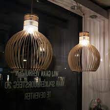 grote bolvormige hanglamp hanglamp houten lamp lampen