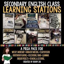 Learning Stations Mega Bundle Learning Stations Writing Station Secondary English