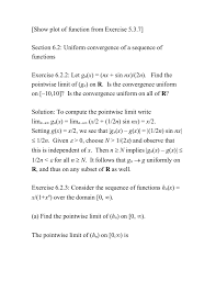Sequences Of Functions And Uniform Convergence Concluded