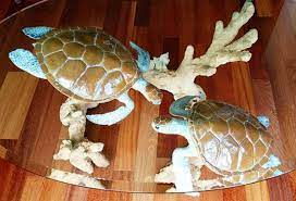 Coffee table origami origami table marble furniture design furniture coffee and end tables coffe table industrial. Turtle Reef Bronze Coffee Table 1998 41 In By Robert Wyland