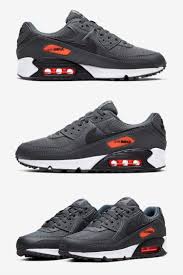 Nike Air Max 90 Grey Orange Cw7481 001 In 2020 Nike Air Shoes Nike Air Max 90 Mens Nike Air Max 90