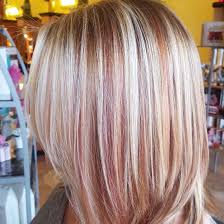 Rose Gold Red And Blonde Balayage With Wella Color Blonde Hair With Highlights Hair Highlights Blonde Hair Color