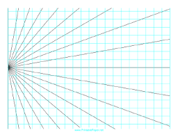 Printable Perspective Grid 1 Point Left Landscape Drawing Grid Opt Art Perspective