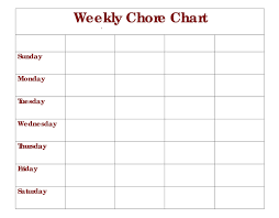 free printable chore charts printable business