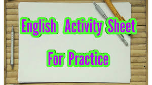 These cartoonito activity sheets cover all of the 42 letter sounds in jolly phonics. English Activity Sheet 1 For Practice Std 10th Third Language Youtube