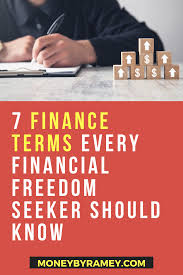 7 Finance Terms Every Financial Freedom Seeker Should Know Click The Photo To Learn More Ideas Finance Personalfinanc Financial Freedom Financial Finance