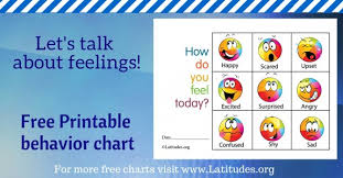 Free Printable Feelings Emotions Charts For Teachers