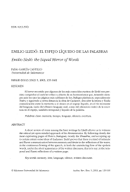 Todos los archivos escaneados y protegidos, así que no se preocupe Pdf Emilio Lledo El Espejo Liquido De Las Palabras