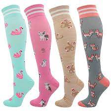 Fenglaoda Compression Socks Women Best Support 15 25mmhg Knee High Colorful Cute Funny Womens Compression Socks Compression Socks Knee High Compression Socks