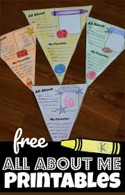 Children will read the word, trace the word, build the word. All About Me Printable Poster For Kindergarten