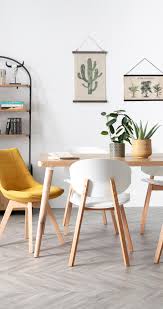 Chaises Scandinaves Blanc Et Bois Clair Lot De 2 Bloem Miliboo Stephane Plaza Miliboo Deco Salle A Manger Chaise Salle A Manger Chaise Bois Blanc