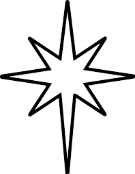 Christmas Star Clip Art Black And White The Nativity Star Is The Symbol Of The Star Of Bethlehem Or Epi Nativity Star Christmas Star Christmas Nativity Scene