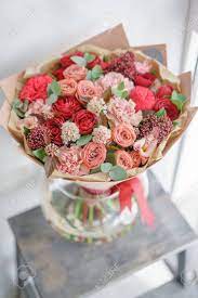 Our floral experts are standing by to help create something unique for you. Small Beautiful Bouquet Of Mixed Flowers Floral Shop Concept Stock Photo Picture And Royalty Free Image Image 124531820