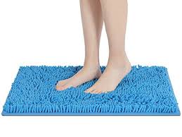 Decorate your bathroom to suit you from styles like crochet, striped and many more here. Bathroom Rugs Non Slip Small Bath Mat For Floors Washable 24 X 17 Inch Blue Pricepulse