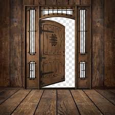 Cartoon bedroom interior background template. Paper Door Animation Classical Wooden Cartoon Wood Frame Transparent Background Png Clipart Nohat Free For Designer
