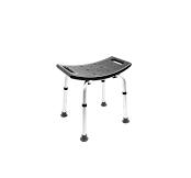 PEPE Mobility Shower Stool with Non-Slip Tips, Height Adjustable, Tool-Free  Assembly, Lightweight Aluminium, Rectangular, Black