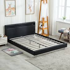 Blue pure 411 only use 1.5 watts, meaning it uses less energy than an led light bulb (of course at low settings). Queen Size Bed Frame Bedroom Platform W Led Light Headboard Modern Frame Black Walmart Com Walmart Com