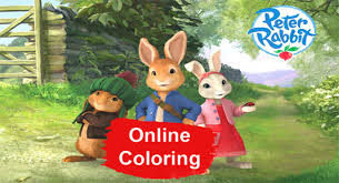 Peter rabbit coloring pages for children. Peter Rabbit Coloring Online Pages