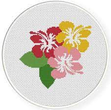 The art of stitch fabric: Hibiscus Cross Stitch Pattern Cross Stitch Flowers Cross Stitch Patterns Cross Stitch