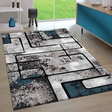 Entdecke möbel & accessoires passend zu deinem stil und budget, versandkostenfrei ab 30 €. Teppich Turkis Grau Wohnzimmer Vintage Kurzflor Geometrisch Muster Abstrakt Meliert Vimoda Homestyle