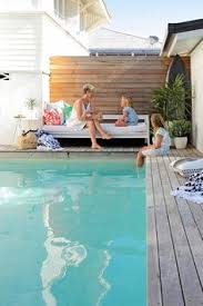 Above ground pool decorating ideas with raffia table skirt. K Leonard Fabulous13 Profile Pinterest