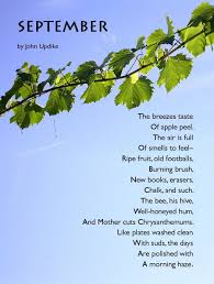 September By John Updike Autumn Poetry Childrens Poetry Autumn Quotes