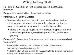 A rough draft is the first version of a paper, for example. How To Write Your Rough Draft Ppt Video Online Download