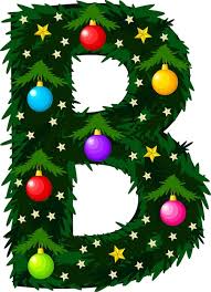 Premium Vector | The letter b the font is made in the form of a christmas  tree