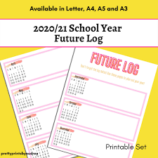 Printable Future Log 2020 21 Academic Year Etsy In 2020 Printables Printable Designs Printable Planner