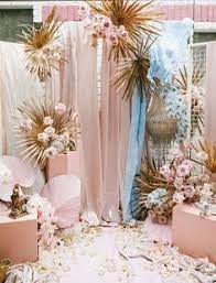 Modern Pink Ceremony Backdrop Morden Sydney Wedding With Whimsical Romeo And Juliet Baz Luhrmann Pink Back Pink Backdrop Pink Green Wedding Wedding Planning