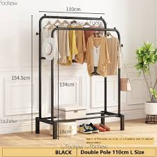 This marks the ideal depth of. Hot Sales Amz Single Double Pole Clothes Rack Laundry Rack Clothes Hanging Organizer Made By Steel Structure 60 110cm Shopee Malaysia